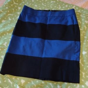 Banana Republic, pencil skirt, blue & black, size 6